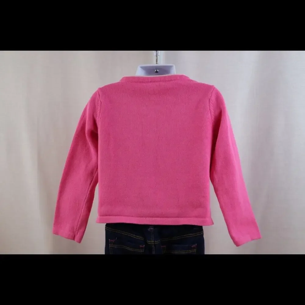 Gymboree Pink Button Down Sweater Pockets 4